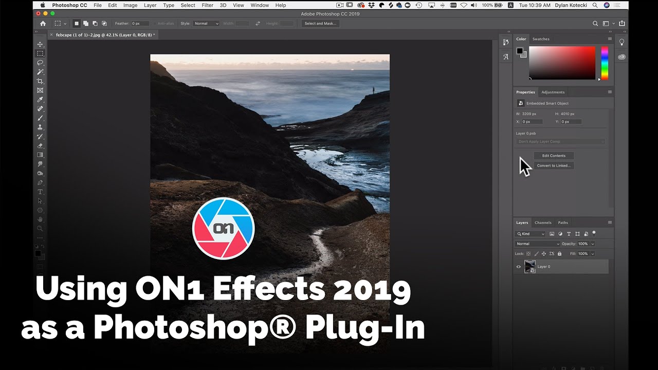 Using ON1 Effects 2019 as a Photoshop Plugin